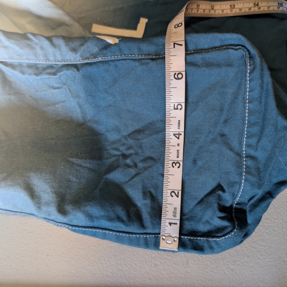 Athleta Ombre Blue and White Tote Bag O/S 100% Cotton - Picture 3 of 6